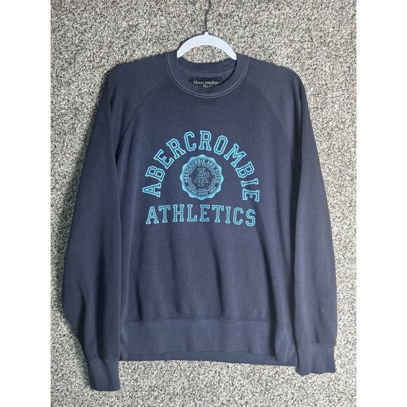 Vtg Y2K Abercrombie & Fitch Sz M Crewneck Sweatshirt Collegiate 90s Campuscore - Picture 1 of 9
